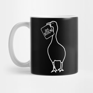 Minimal Goose with Stolen Joe Biden Sign Mug